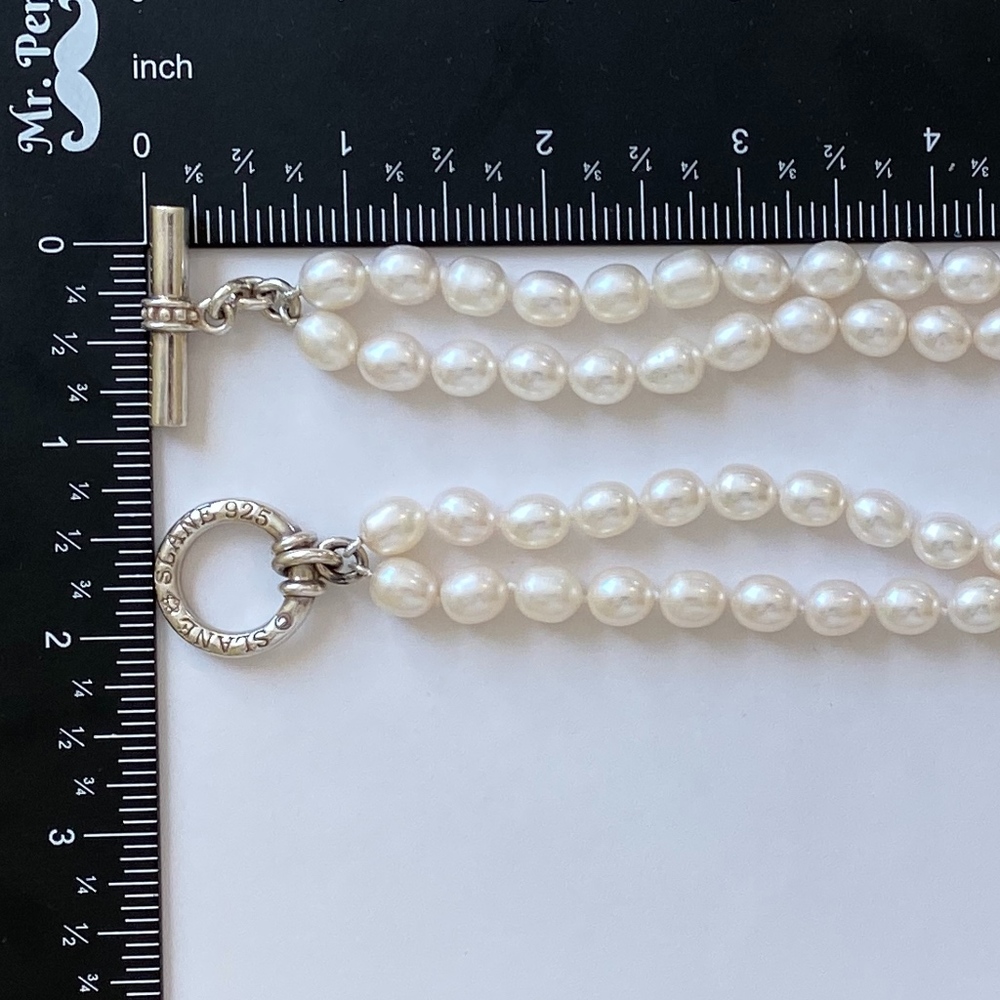Slane ~ JUMBO Diamond BEE Enhancer Pearl Necklace - Picture 7 of 8